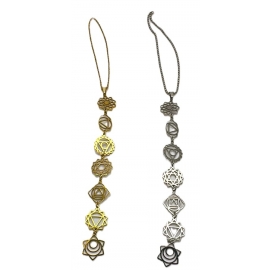 COLLAR SILUETA CHAKRAS ACERO