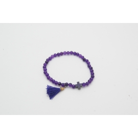 Pulsera amatista con Cruz